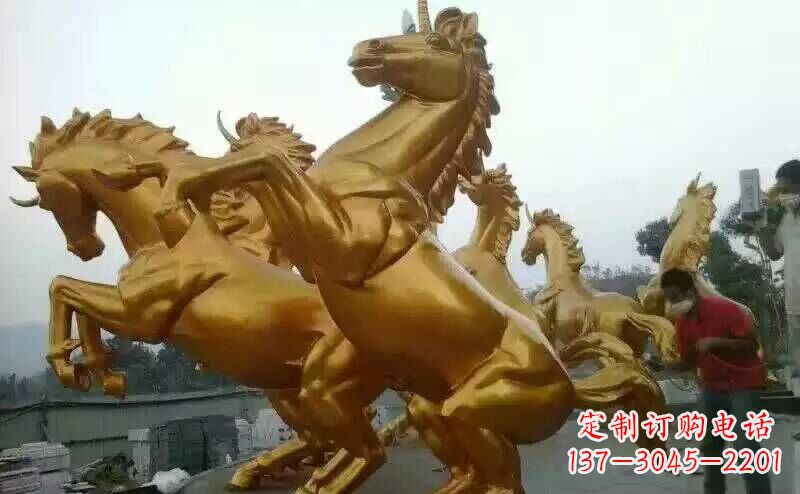 开封铜雕广场飞马雕塑