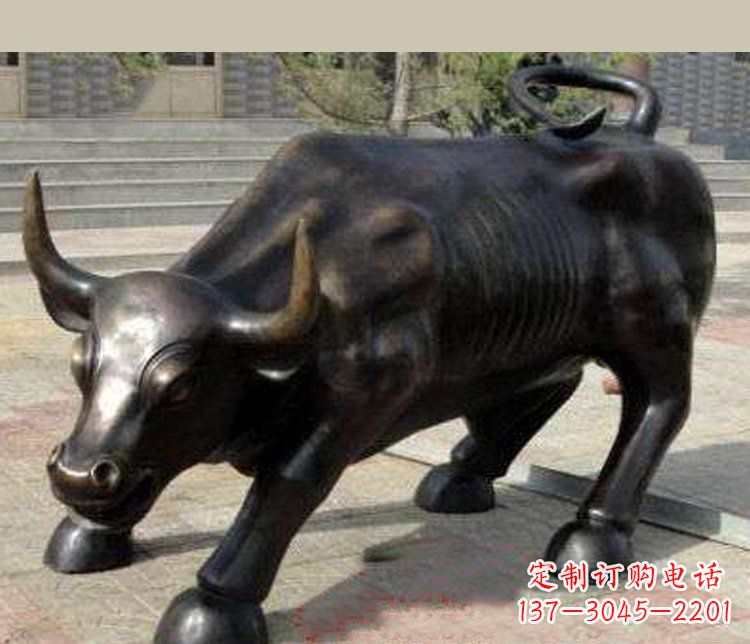 开封铜雕广场华尔街动物牛