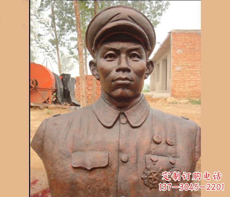 开封铜雕广场军人胸像雕塑