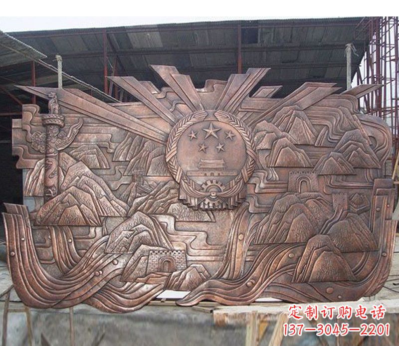 开封铜雕广场军人壁画雕塑摆件