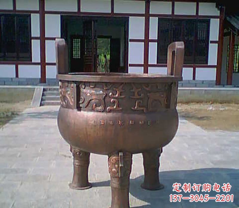 开封铜雕广场圆形香炉