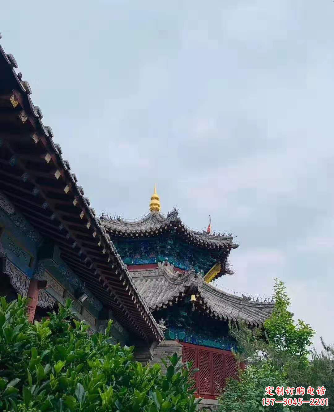 开封铜雕葫芦塔顶寺庙摆件 