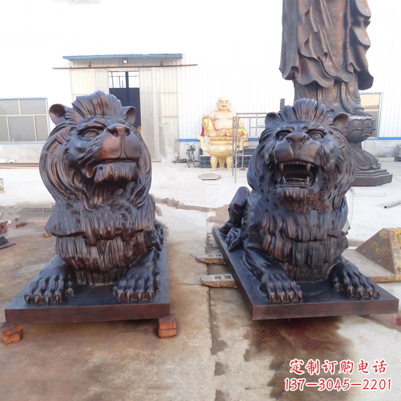 开封铜雕汇丰狮子雕塑
