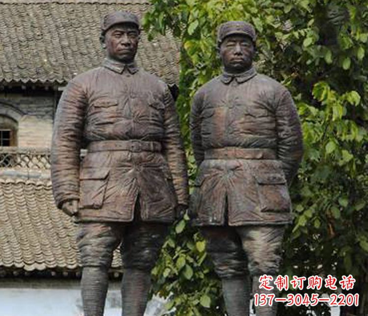 开封铜雕解放军战士人物雕塑
