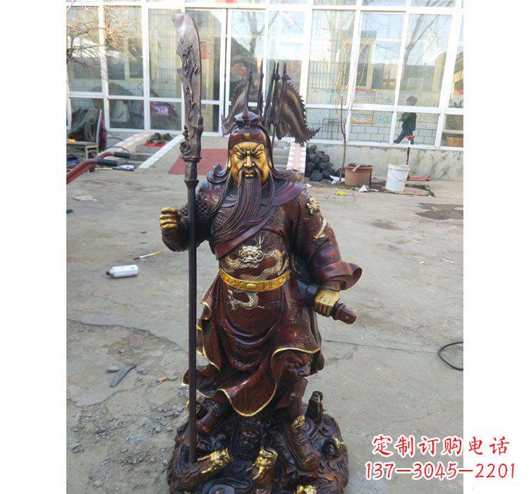 开封铜雕九龙关公