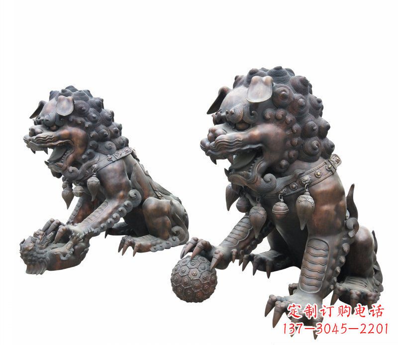 开封铜雕酒店镇宅招财麒麟雕塑