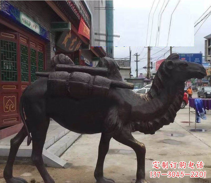 开封铜雕骆驼公园动物雕塑