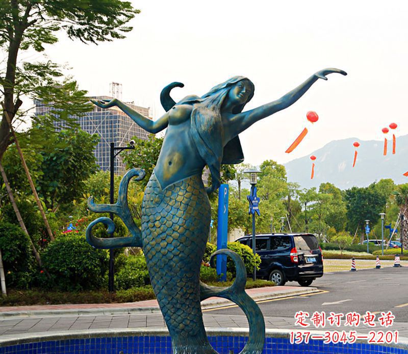开封铜雕美人鱼