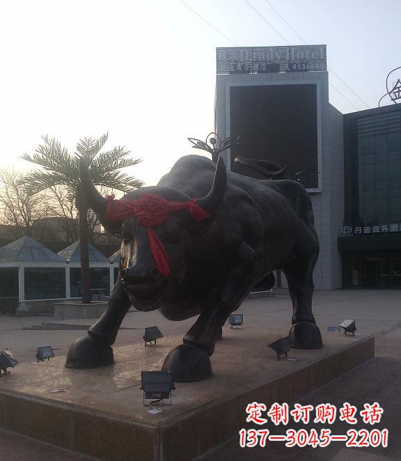 开封铜雕牛公园动物雕塑