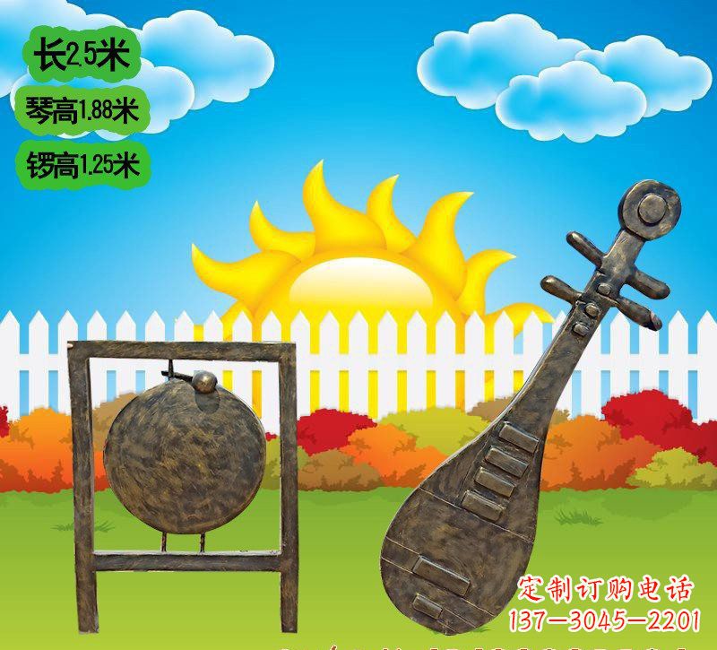 开封铜雕琵琶雕塑
