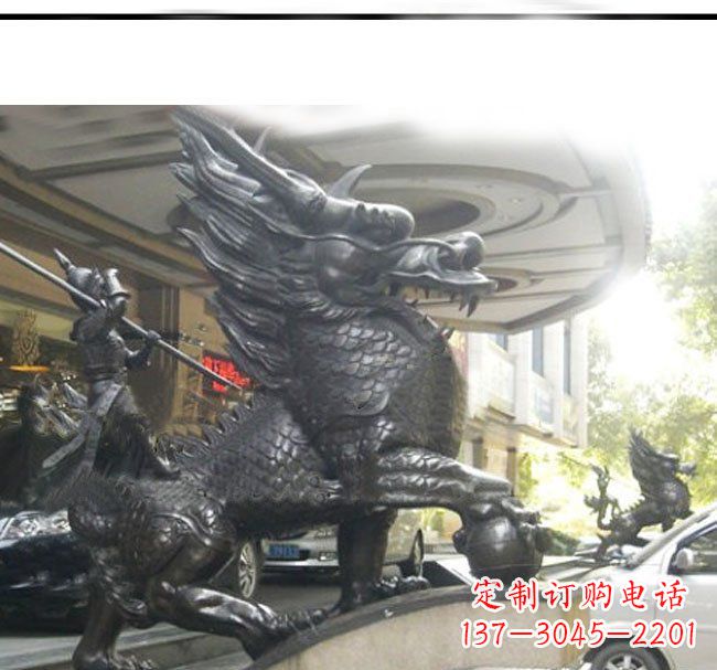 开封铜雕麒麟公司门口神兽雕塑
