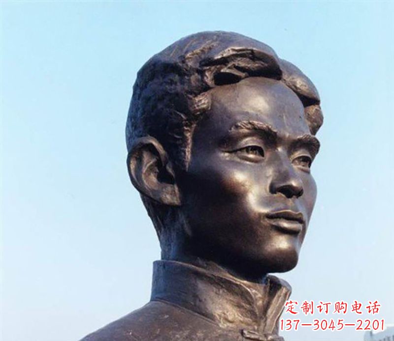 开封铜雕人物头像