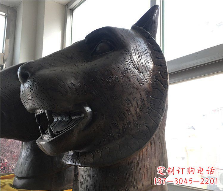 开封铜雕生肖动物头像雕塑摆件