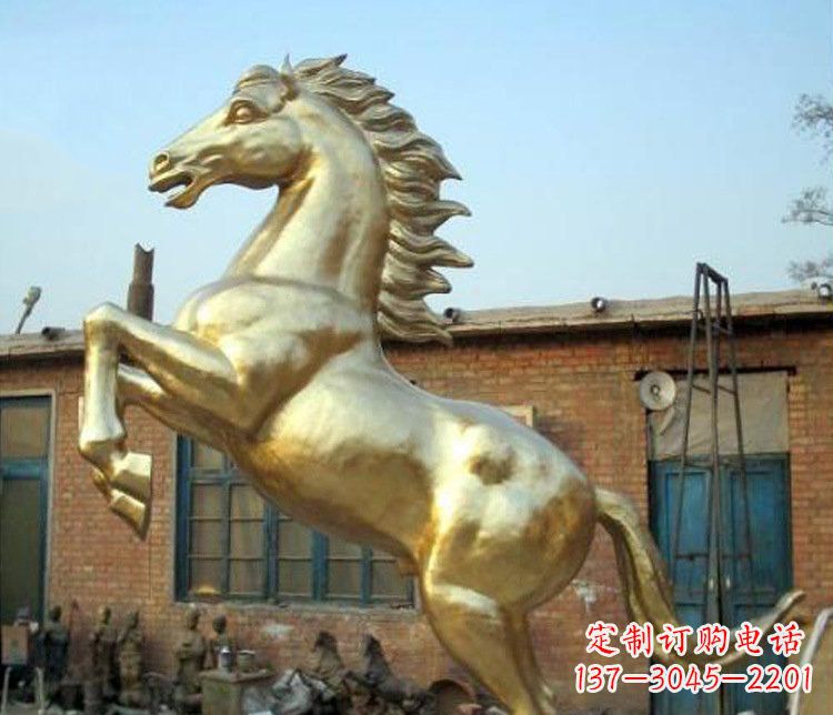 开封铜雕室商场招财动物马雕塑
