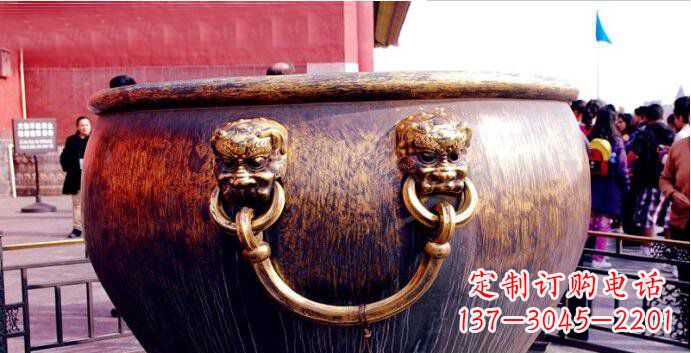 开封铜雕水缸寺庙景观雕塑