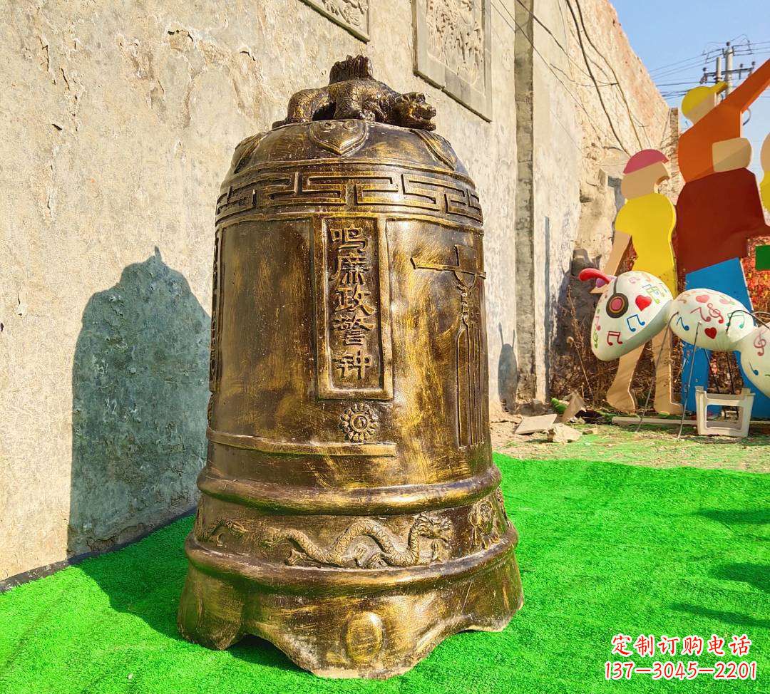开封铜雕寺庙警钟雕塑摆件
