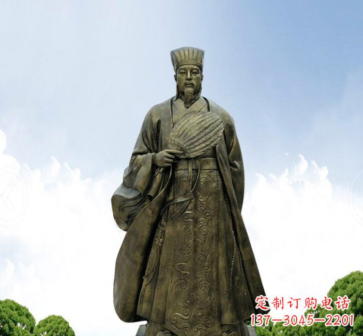 开封铜雕伟人诸葛亮古代历史人物