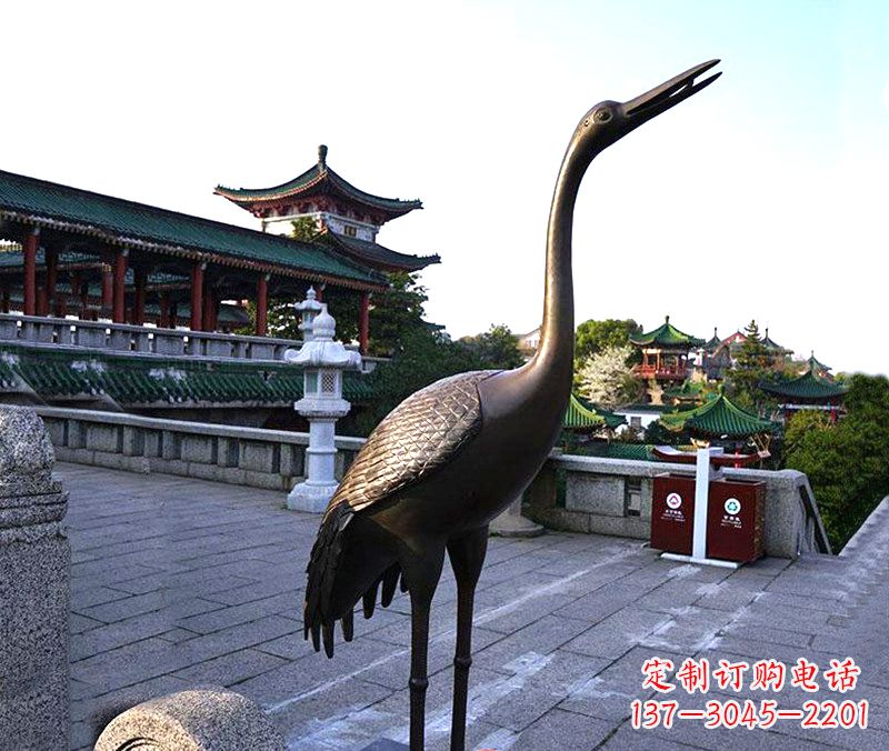 开封铜雕仙鹤雕塑