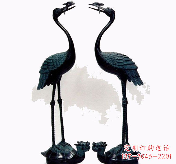 开封铜雕仙鹤和龙龟