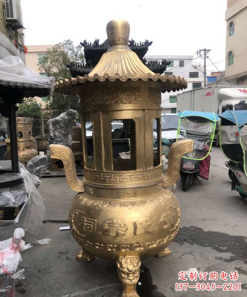 开封铜雕香炉摆件户外雕塑