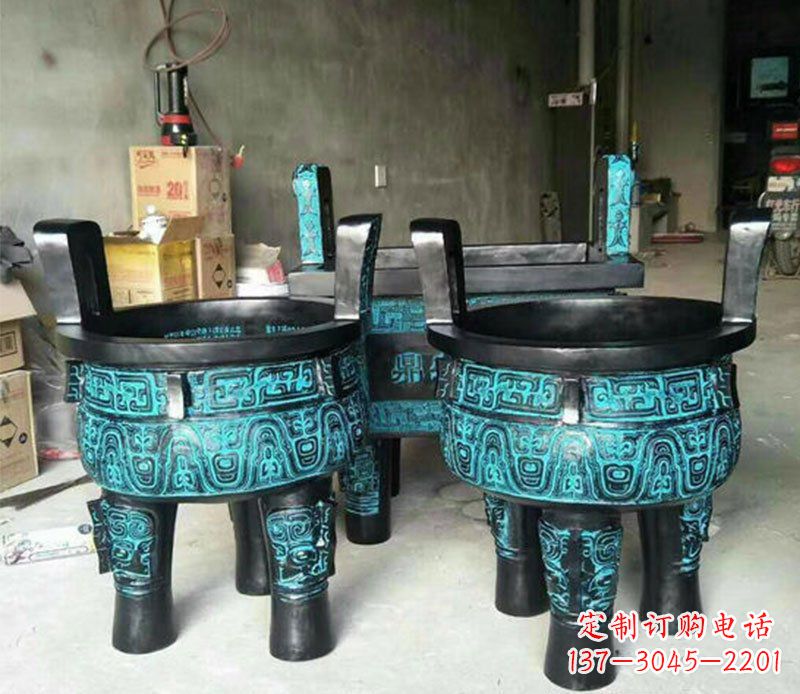 开封铜雕香炉寺庙香炉雕塑