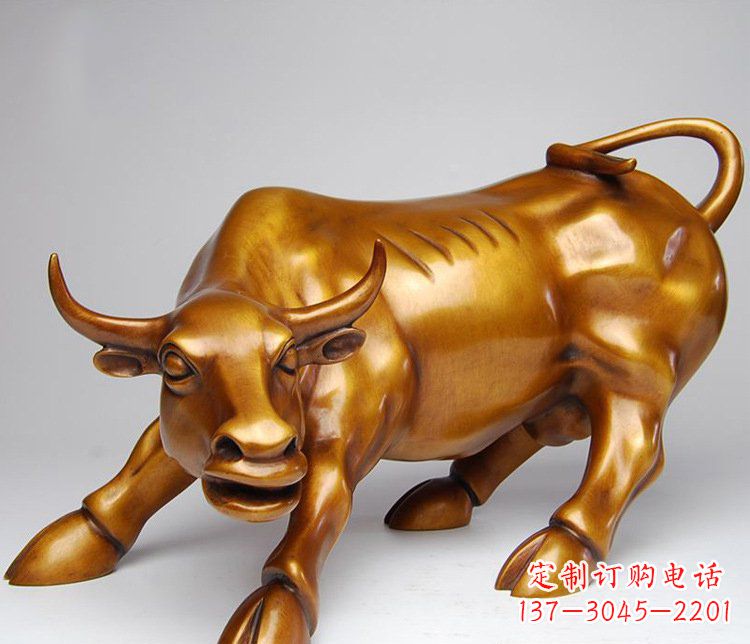 开封铜雕小区动物牛摆件 (2)