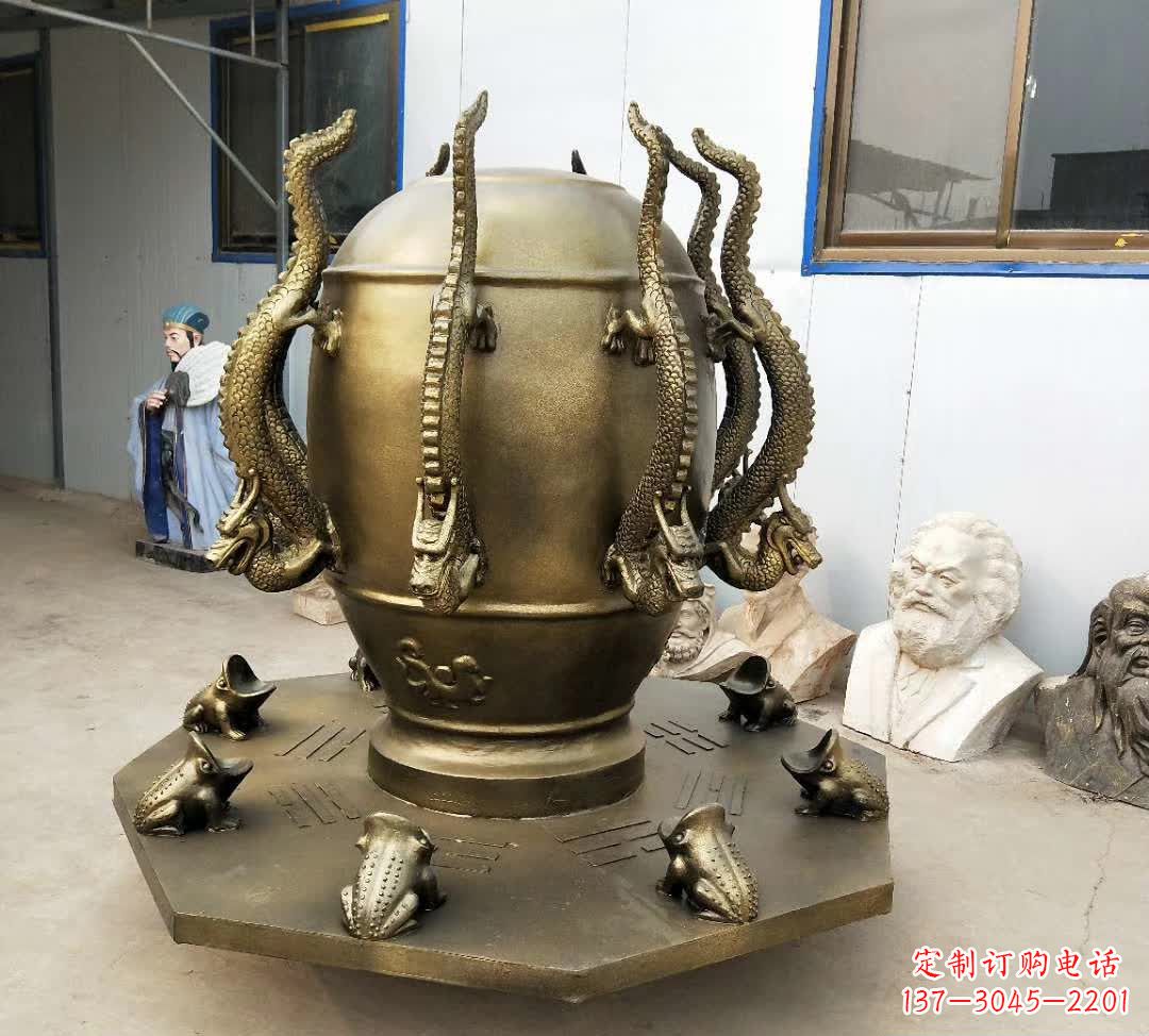 开封铜雕校园景观地动仪