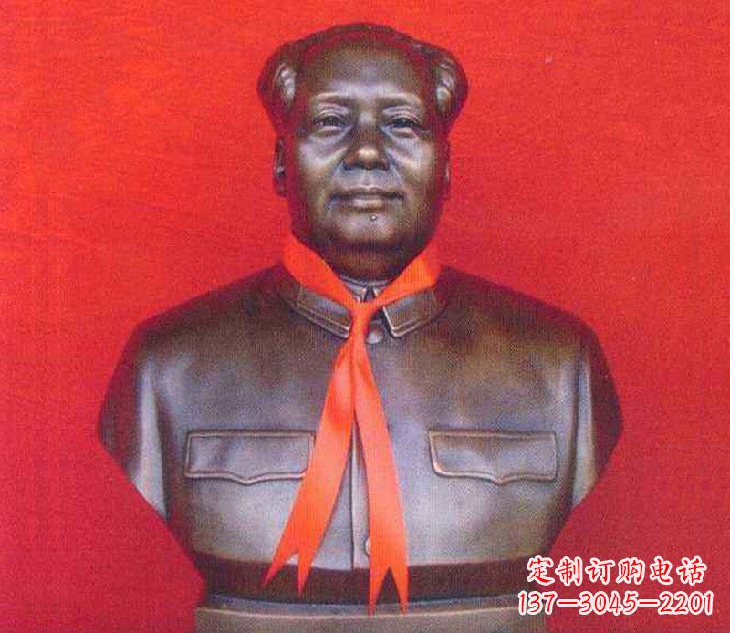 开封铜雕校园红领巾主席雕塑摆件
