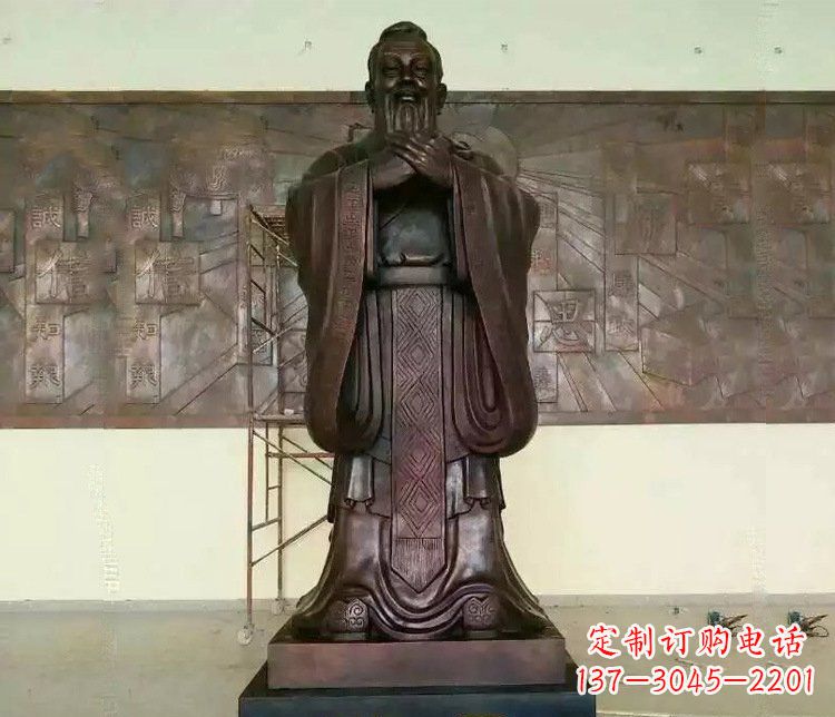 开封铜雕校园孔子文化雕塑摆件 (2)