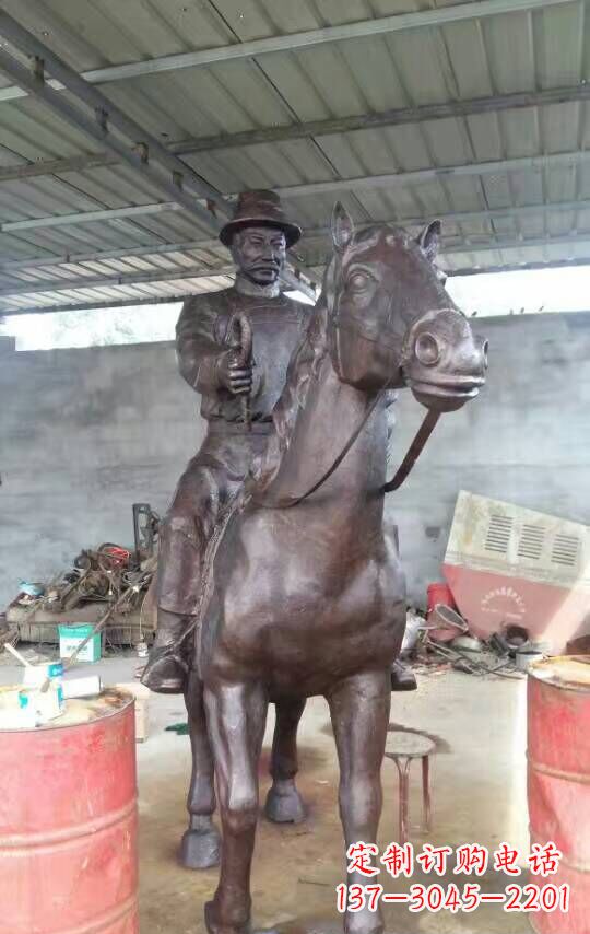 开封铜雕园林动物马雕塑