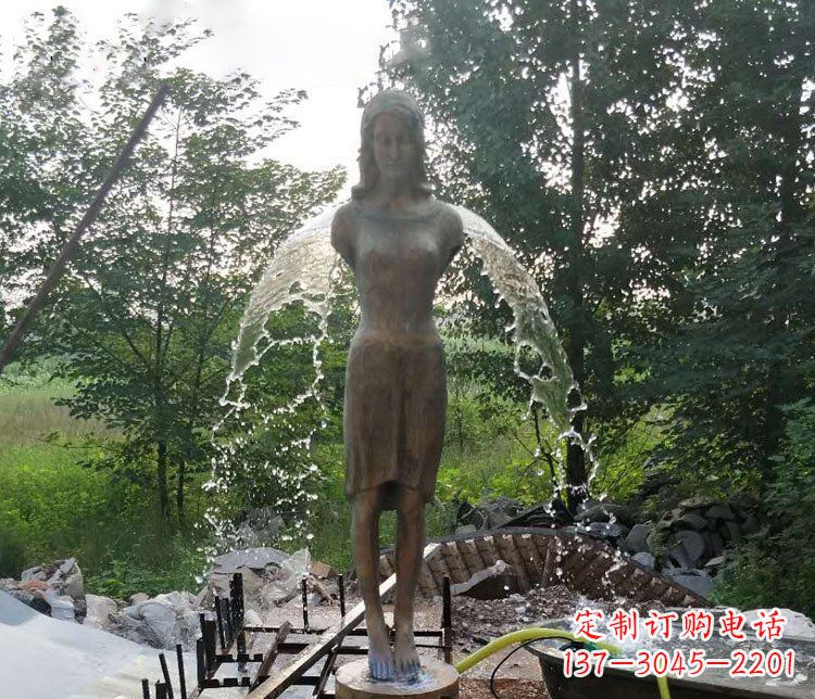 开封铜雕园林天使雕塑摆件