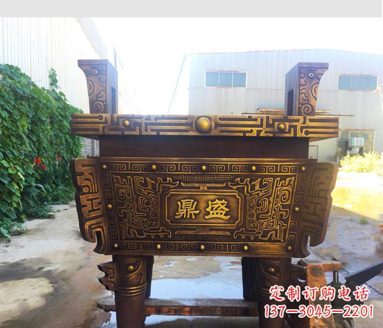 开封铜雕招财鼎盛香炉