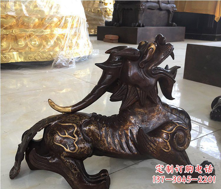 开封铜雕招财辟邪貔貅雕塑摆件