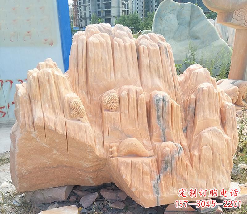 开封晚霞红景观假山雕塑