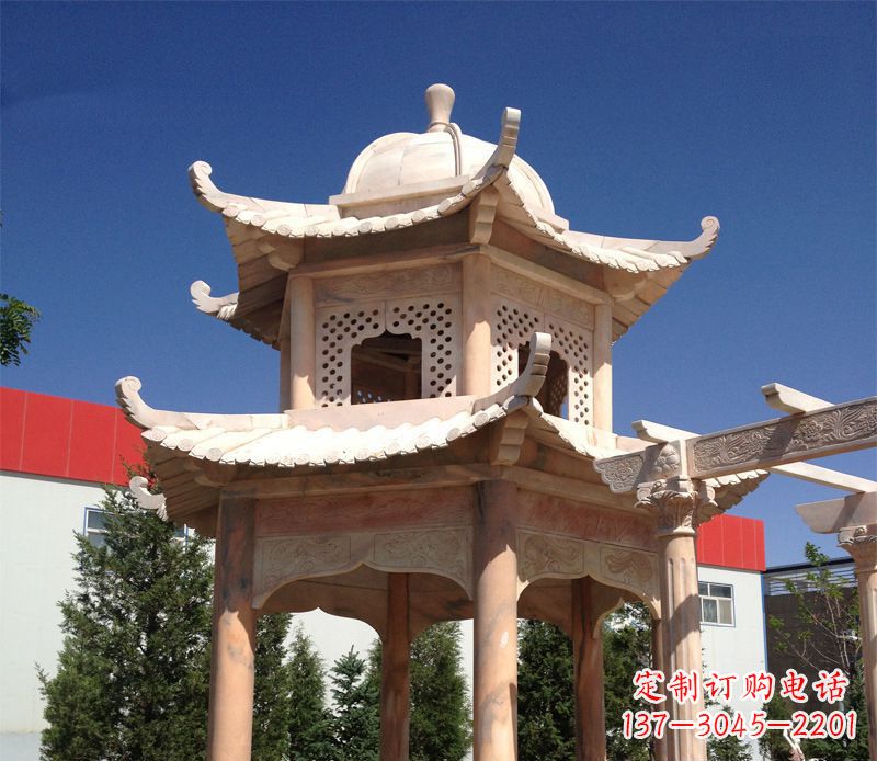 开封晚霞红景观凉亭雕塑