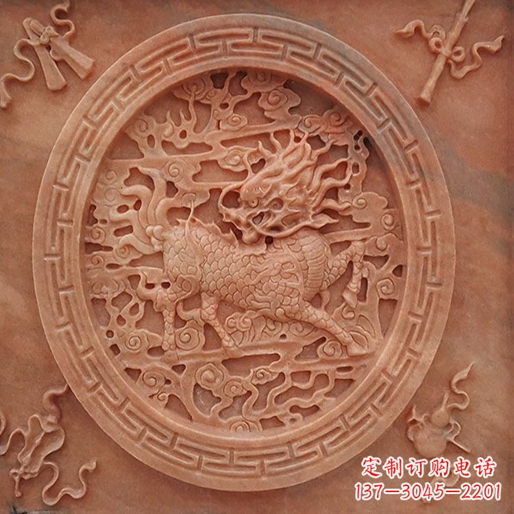 开封晚霞红麒麟建筑装饰壁画