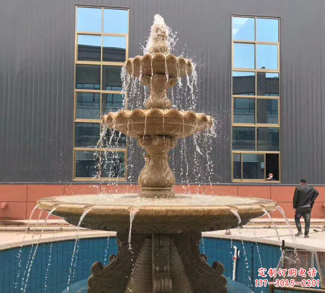 开封晚霞红三层音乐喷泉