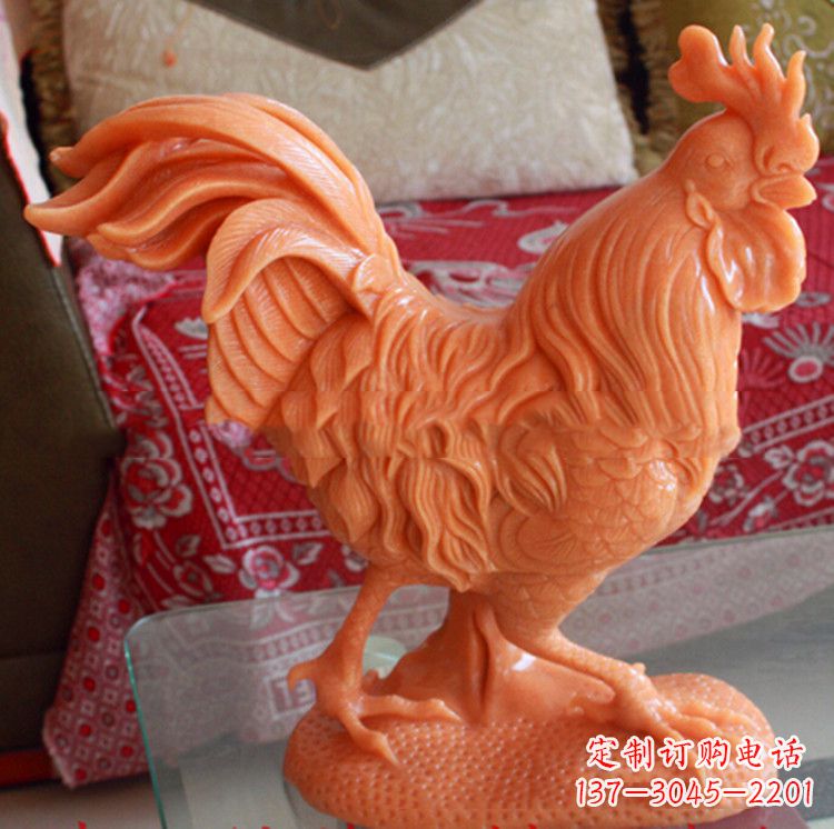 开封晚霞红生肖公鸡雕塑