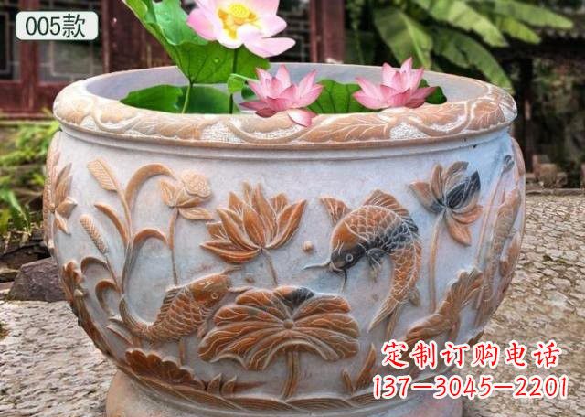 开封晚霞红水缸鱼缸雕塑