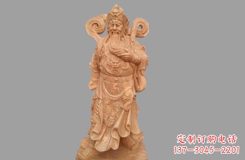 开封晚霞红武财神关公雕像