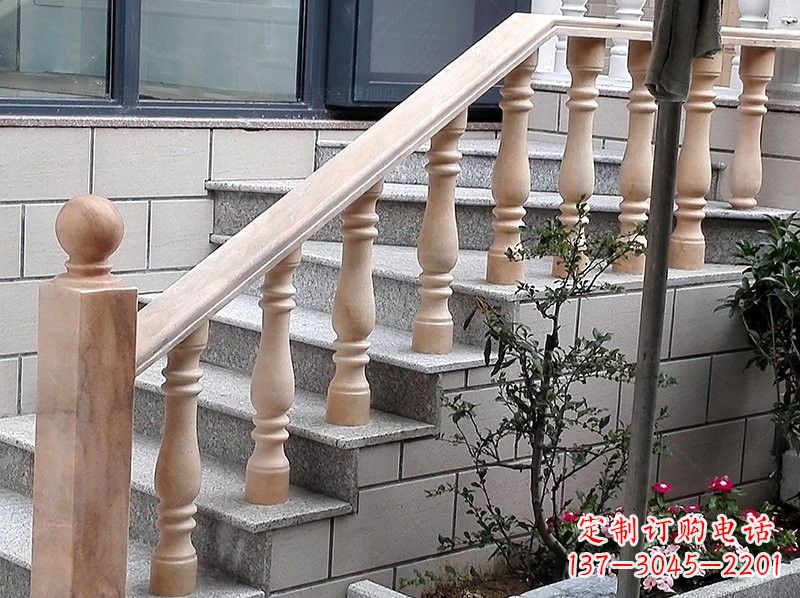 开封晚霞红小区栏杆石雕