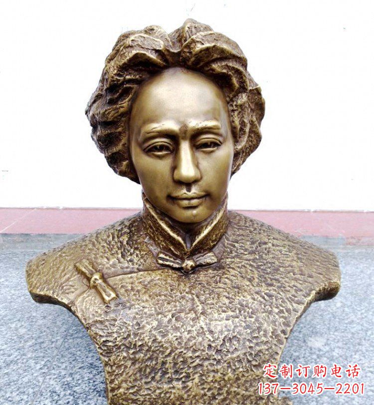 开封伟人毛主席头像铜雕