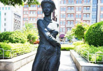开封民族风情女性青铜雕塑