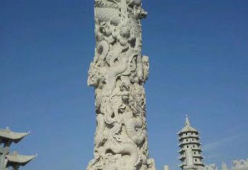 开封精美雕塑，华表龙柱雕塑