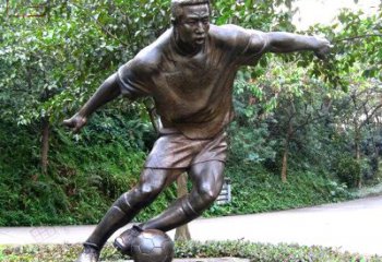 开封踢足球铜雕体育运动人物雕塑