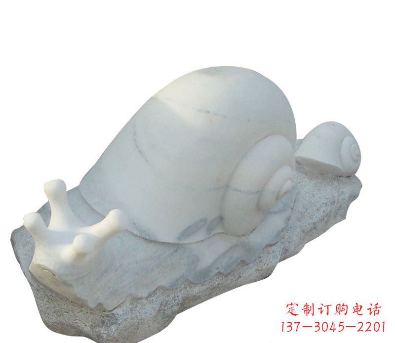 开封蜗牛石雕公园动物摆件