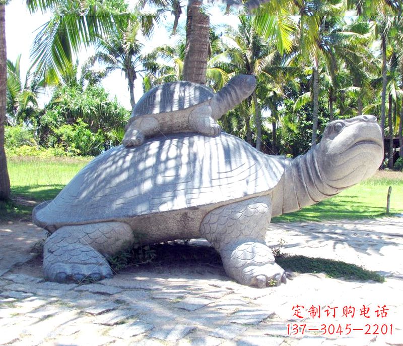开封乌龟母子石雕