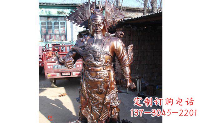 开封武财神持刀关公铜雕 (3)