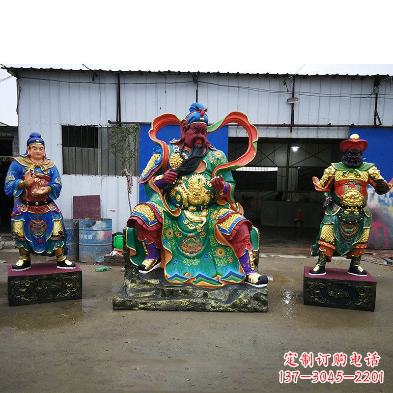 开封武财神关公彩绘雕塑