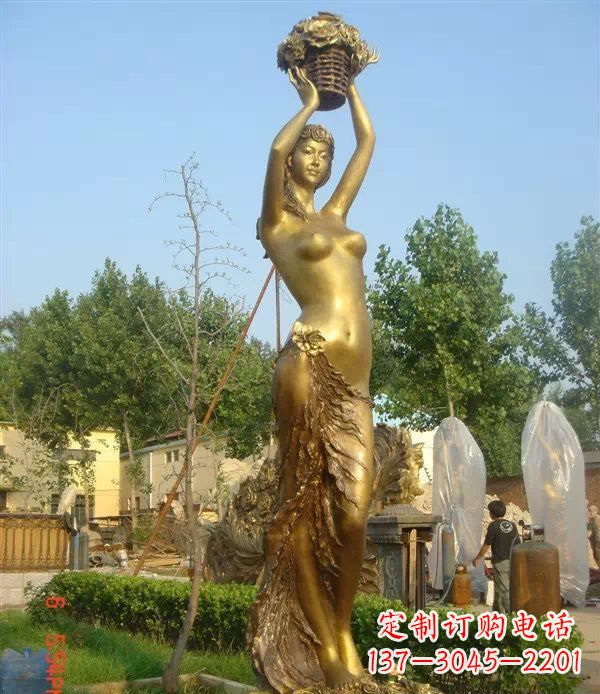 开封西方美女公园人物铜雕 (2)